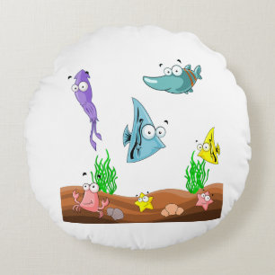 SEE WHAT'S UNDER SEA ROUND PILLOW