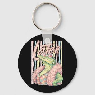 See Ya Gator Relax Crocodile Funny Sarcastic Pun Keychain