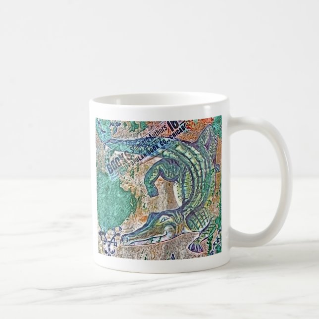 See Ya Later Gator, After Awhile Croc Mixed Media Coffee Mug (Right)