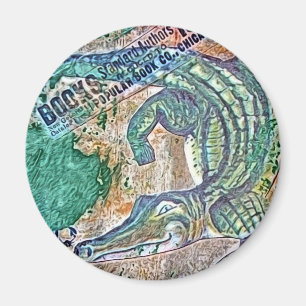 See Ya Later Gator, After Awhile Croc Mixed Media Magnet