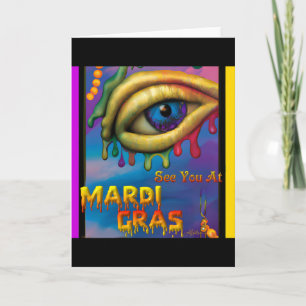 See You At Mardi Gras Eye Card