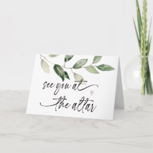 See You At The Altar Gift From Bride to Groom Card