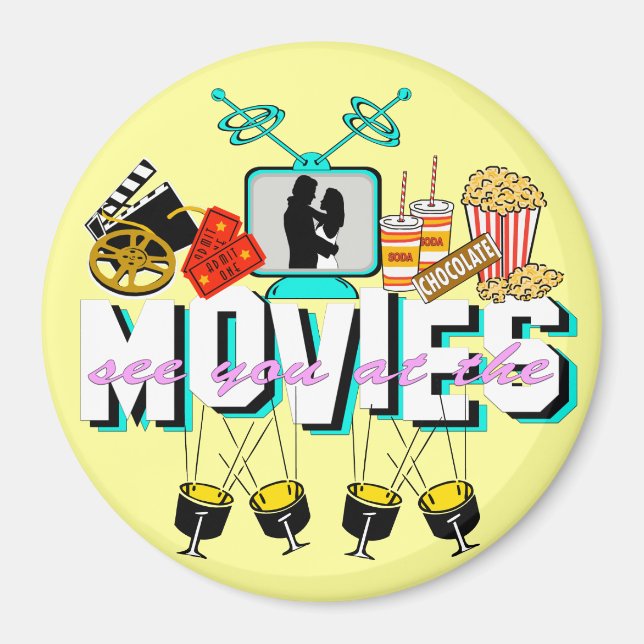 See You At The Movies - Light Background Magnet (Front)
