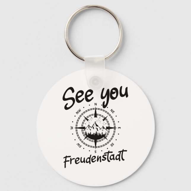 See You Hiking Freudenstadt Germany Vacation Ski C Keychain (Front)