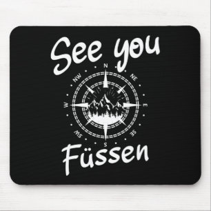 See You Hiking Füssen Germany Vacation Ski Comp Mouse Pad