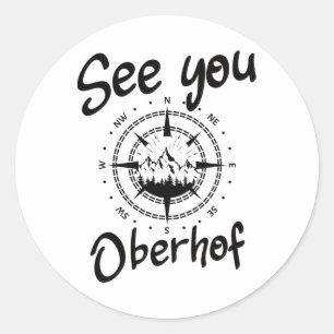 See You Hiking Oberhof Germany Vacation Ski Comp  Classic Round Sticker