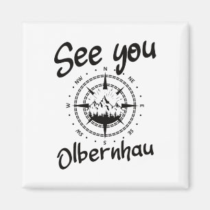 See You Hiking Olbernhau Germany Vacation Ski Comp Magnet