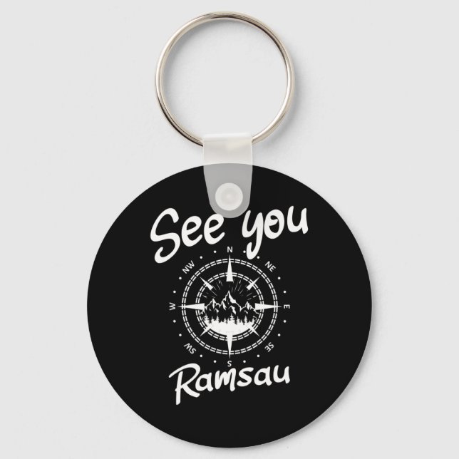 See You Hiking Ramsau Germany Vacation Ski Comp  Keychain (Front)