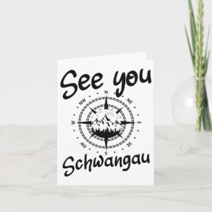 See You Hiking Schwangau Germany Vacation Ski Comp Card