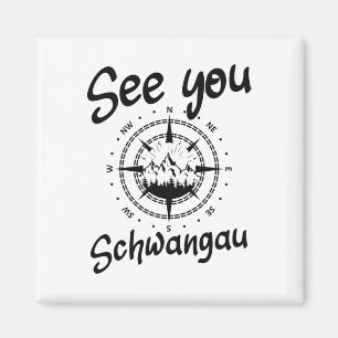 See You Hiking Schwangau Germany Vacation Ski Comp Magnet
