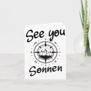 See You Hiking Sonnen Germany Vacation Ski Comp Card
