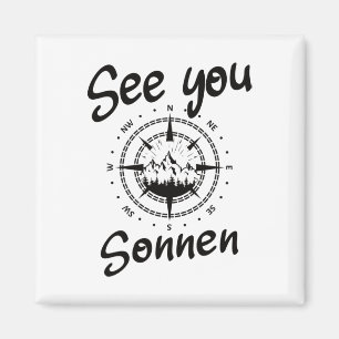 See You Hiking Sonnen Germany Vacation Ski Comp Magnet