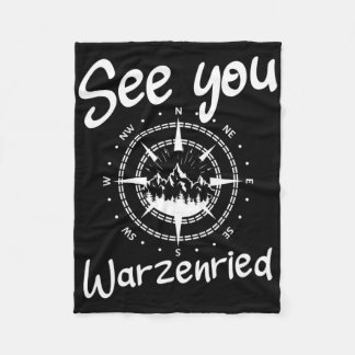 See You Hiking Warzenried Germany Vacation Ski Com Fleece Blanket