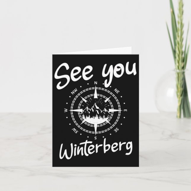 See You Hiking Winterberg Germany Vacation Ski Com Card (Front)
