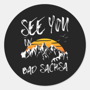 See You In Bad Sachsa Germany Vacation Ski 2 Classic Round Sticker