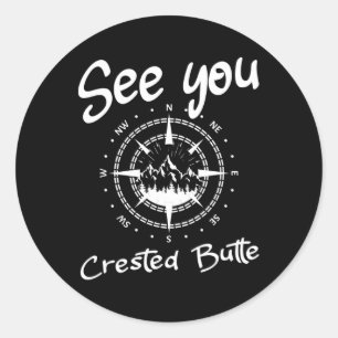 See You In Crested Butte Usa Vacation Ski Comp Classic Round Sticker