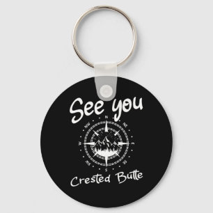 See You In Crested Butte Usa Vacation Ski Comp Keychain
