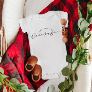 See You In December Pregnancy Announcement Baby Bodysuit