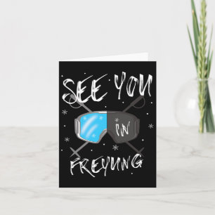 See You In Freyung Germany Vacation Ski Goggles Card