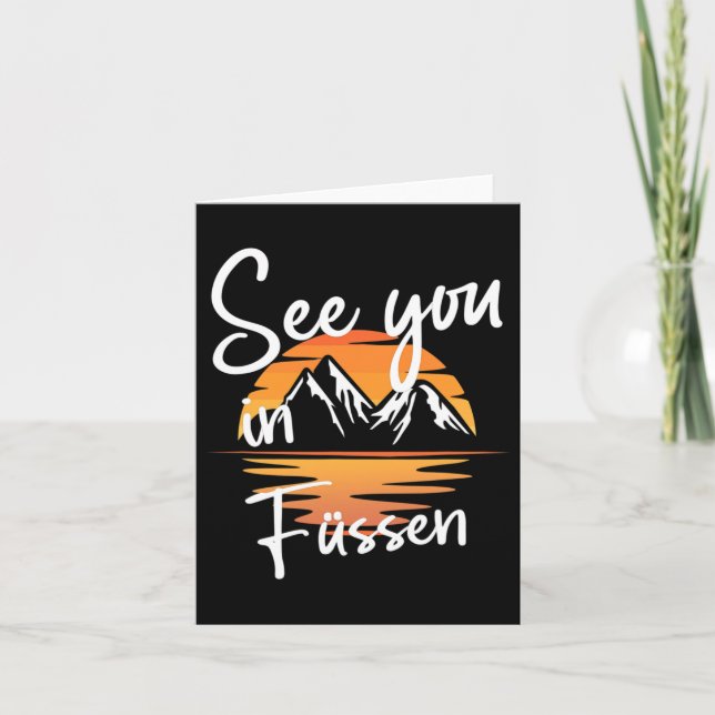 See You In Füssen Germany Vacation Ski  Card (Front)