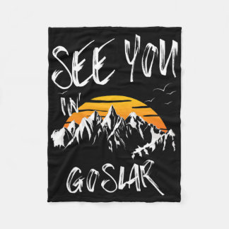 See You In Goslar Germany Vacation Ski Fleece Blanket
