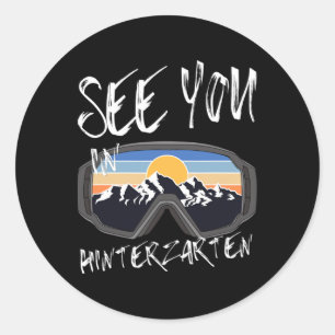 See You In Hinterzarten Germany Vacation Ski Goggl Classic Round Sticker