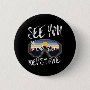 See You In Keystone Usa Vacation Ski Goggles 2 Inch Round Button