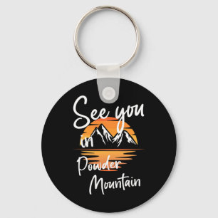 See You In Powder Mountain Usa Vacation Ski Keychain