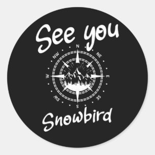 See You In Snowbird Usa Vacation Ski Comp  Classic Round Sticker