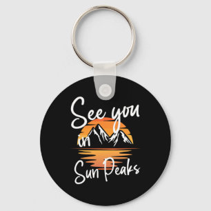 See You In Sun Peaks Vacation Ski Keychain