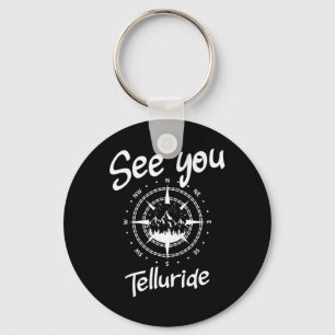See You In Telluride Usa Vacation Ski Comp Keychain