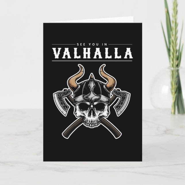 See You In Valhalla Vikings Nordic Card (Front)