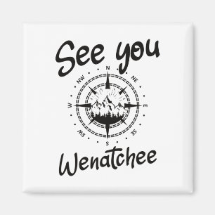 See You In Wenatchee Usa Vacation Ski Comp Magnet