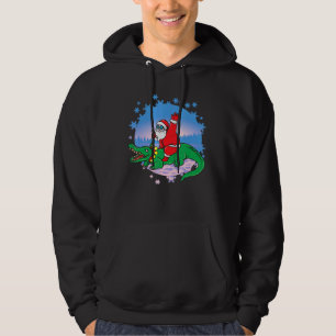 See You Later Alligator Riding Santa Hoodie