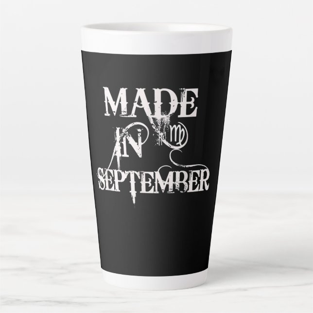 See You September | Birthday Gift | Virgo Zodiac Latte Mug (Front)