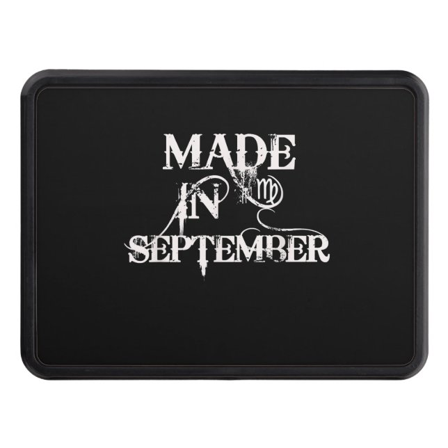 See You September | Birthday Gift | Virgo Zodiac Trailer Hitch Cover (Front)