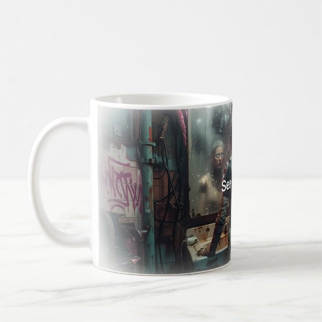 🤖 See Yourself Cyberpunk Android Mug (Left)