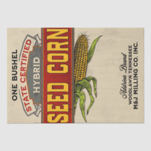 Seed Corn Vintage Style Feed Sack Tissue Paper
