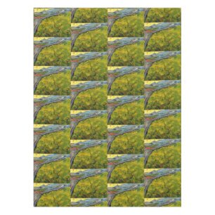 Seed Field at Sunrise by Vincent van Gogh Tablecloth