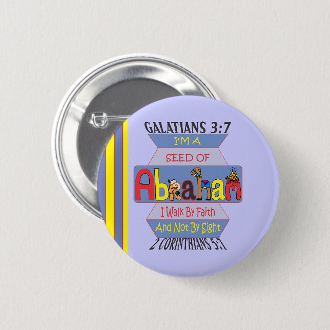 Seed of Abraham I Eng I Rnd I 2.25 2 Inch Round Button (Front & Back)