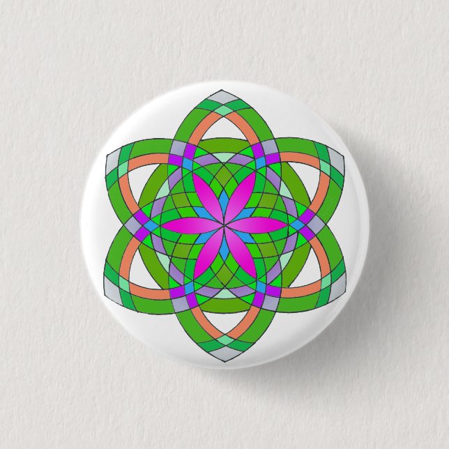 Seed of life 1 inch round button (Front)