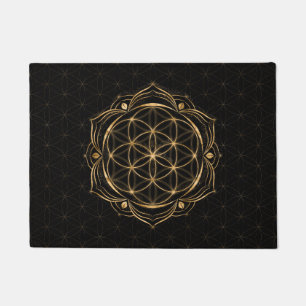 Seed of life in Lotus - Sacred Geometry Doormat