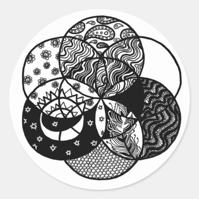 Seed of Life Mandala Round Sticker (Front)