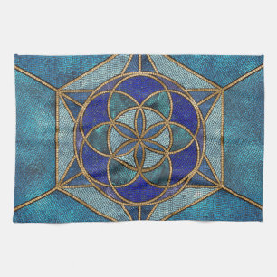 Seed of life Mosaic Ornament Kitchen Towel