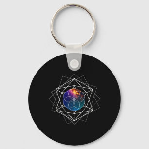 Seed Of Life Sacred Geometry Galaxy Metaphysical Y Keychain