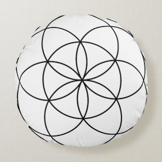 Seed of Life Sacred Geometry Round Pillow