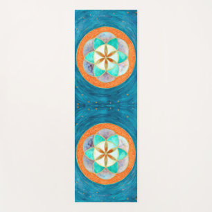 Seed of Life Watercolor Yoga Mat