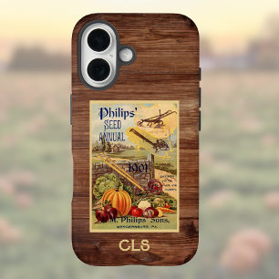 Seed Packet and Harvest Catalogue Monogram Initial iPhone 16 Case