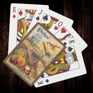 Seed Packet Catalog Vegetable Farm 1901 Vintage Playing Cards