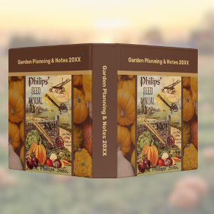 Seed Packet Catalogue Brown Vintage Farming w Titl Binder